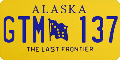 AK license plate GTM137