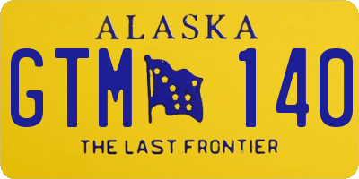 AK license plate GTM140