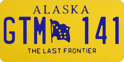 AK license plate GTM141