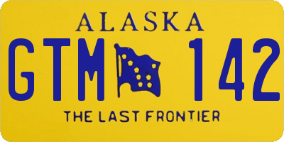 AK license plate GTM142