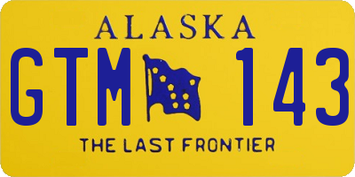 AK license plate GTM143