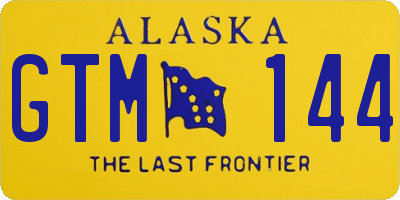 AK license plate GTM144