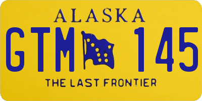 AK license plate GTM145