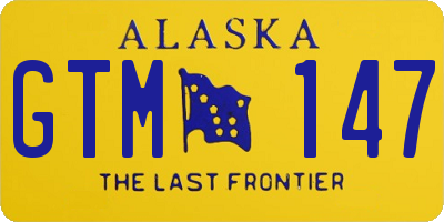 AK license plate GTM147