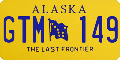 AK license plate GTM149