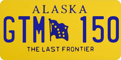 AK license plate GTM150