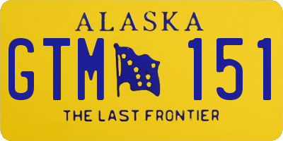 AK license plate GTM151