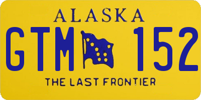 AK license plate GTM152