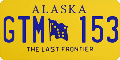 AK license plate GTM153