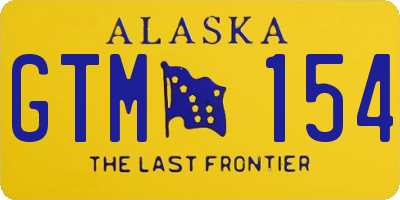 AK license plate GTM154