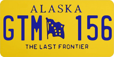 AK license plate GTM156