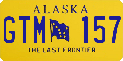 AK license plate GTM157