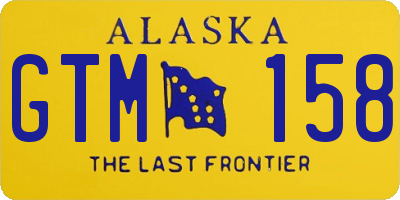 AK license plate GTM158