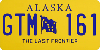 AK license plate GTM161