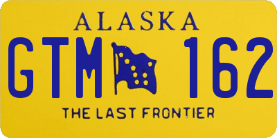 AK license plate GTM162