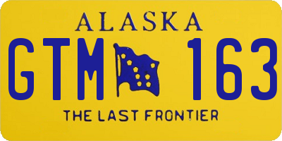 AK license plate GTM163