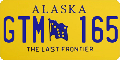 AK license plate GTM165