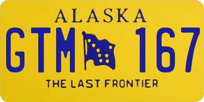 AK license plate GTM167