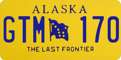 AK license plate GTM170