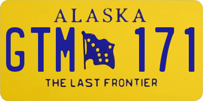 AK license plate GTM171