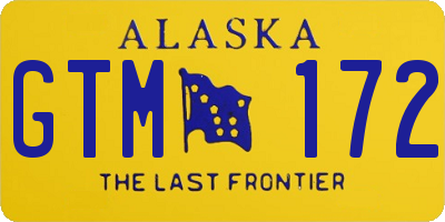 AK license plate GTM172