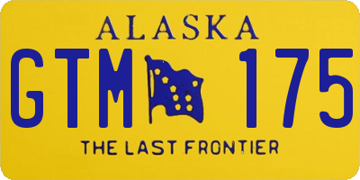 AK license plate GTM175