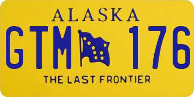 AK license plate GTM176