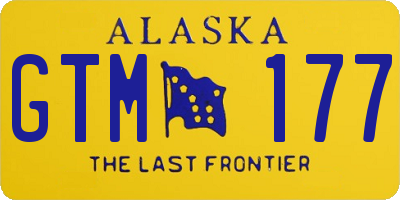 AK license plate GTM177