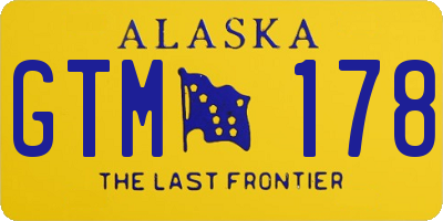 AK license plate GTM178