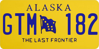 AK license plate GTM182