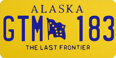 AK license plate GTM183