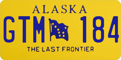 AK license plate GTM184