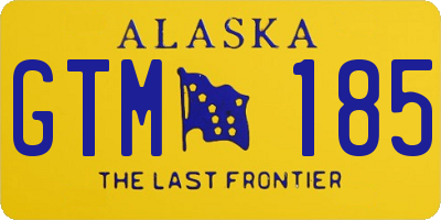 AK license plate GTM185