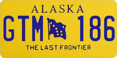 AK license plate GTM186