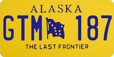 AK license plate GTM187