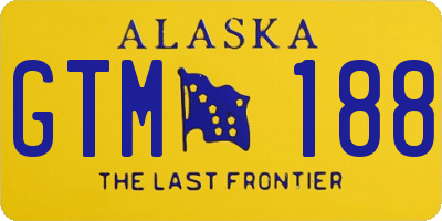 AK license plate GTM188