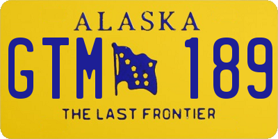 AK license plate GTM189