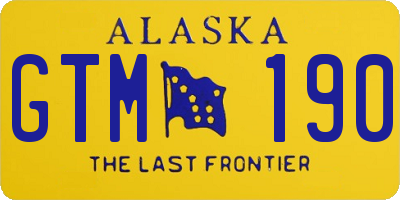 AK license plate GTM190