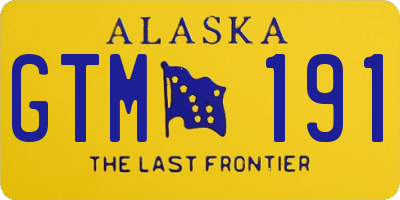 AK license plate GTM191