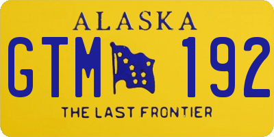 AK license plate GTM192