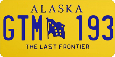 AK license plate GTM193