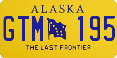 AK license plate GTM195