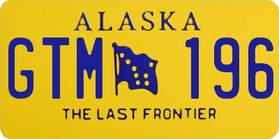 AK license plate GTM196