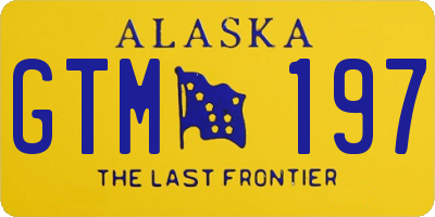 AK license plate GTM197