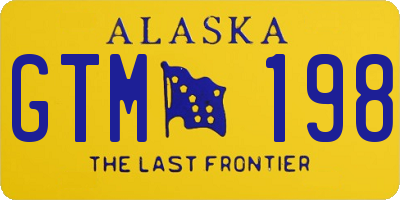 AK license plate GTM198