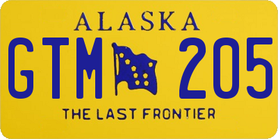 AK license plate GTM205