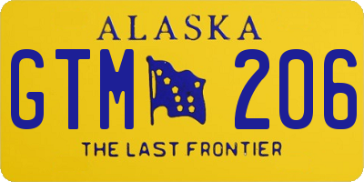 AK license plate GTM206