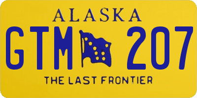 AK license plate GTM207
