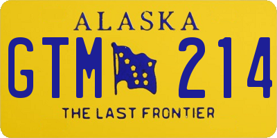 AK license plate GTM214