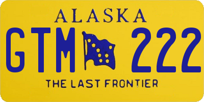 AK license plate GTM222